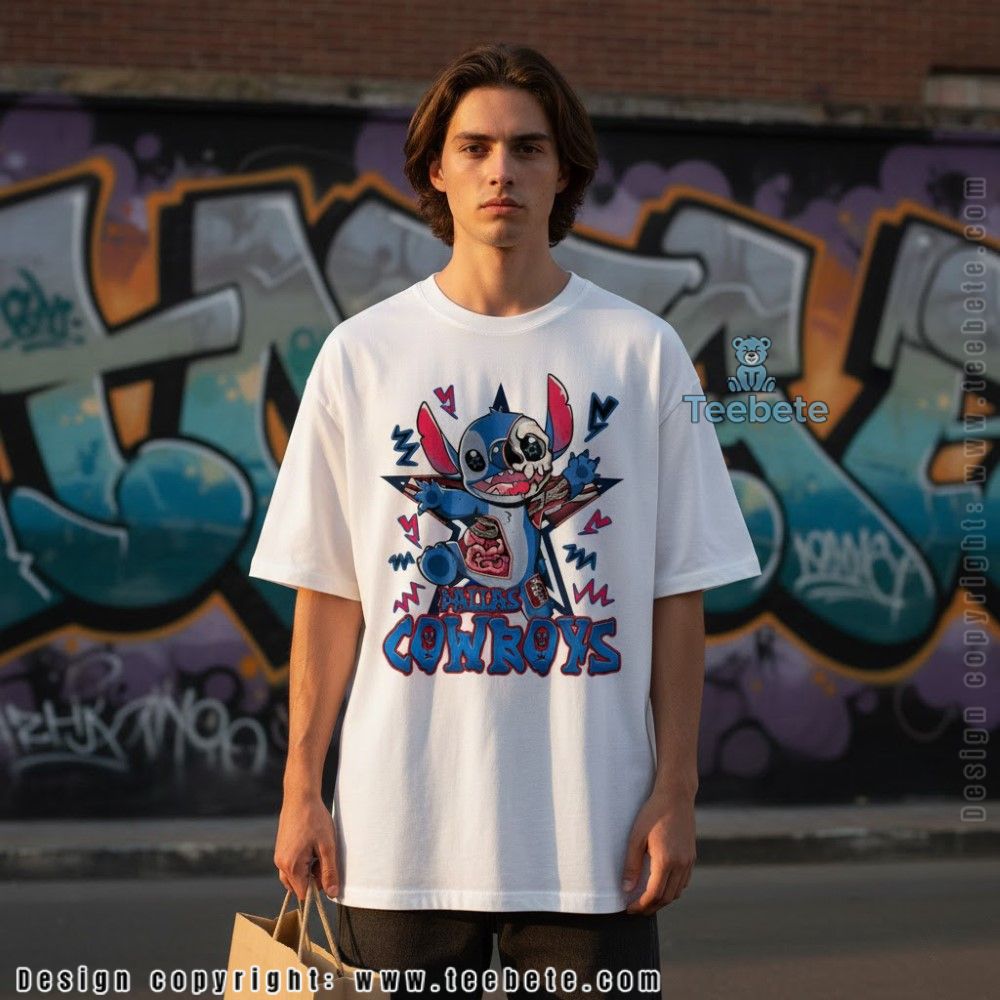Zombie Stitch Dallas Cowboys Shirt Horror Disney Fan Gift