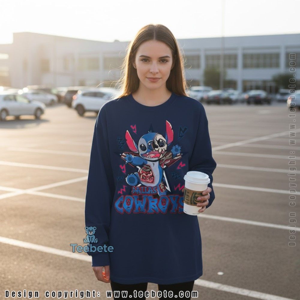 Zombie Stitch Dallas Cowboys Long Sleeve Horror Disney Fan Gift Zombie Stitch Dallas Cowboys Long Sleeve Horror Disney Fan Gift