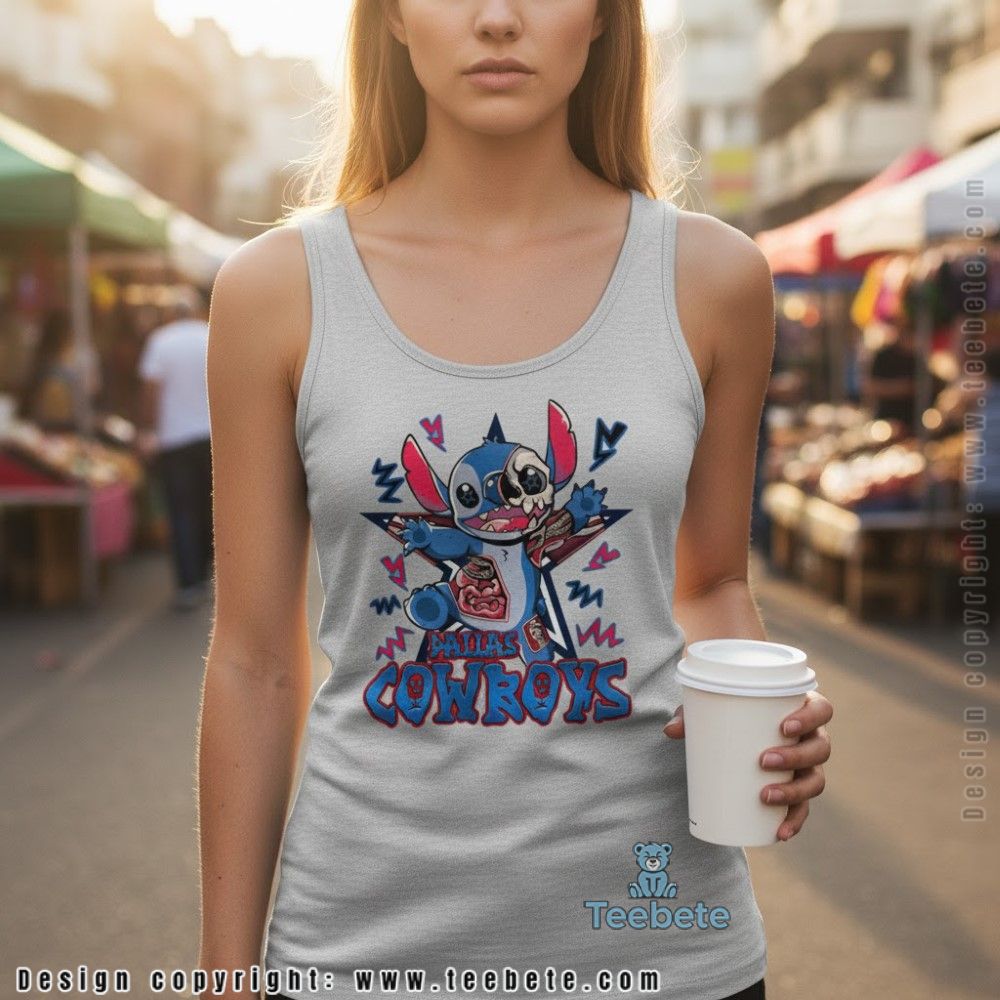 Zombie Stitch Dallas Cowboys Tanktop Horror Disney Fan Gift Zombie Stitch Dallas Cowboys Tanktop Horror Disney Fan Gift