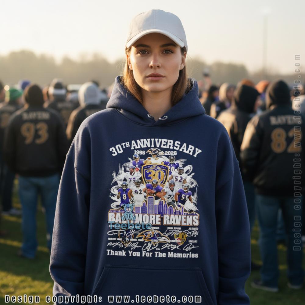 Baltimore Ravens 30th Anniversary Signatures Greatness Memories Hoodie Baltimore Ravens 30th Anniversary Signatures Greatness Memories Hoodie