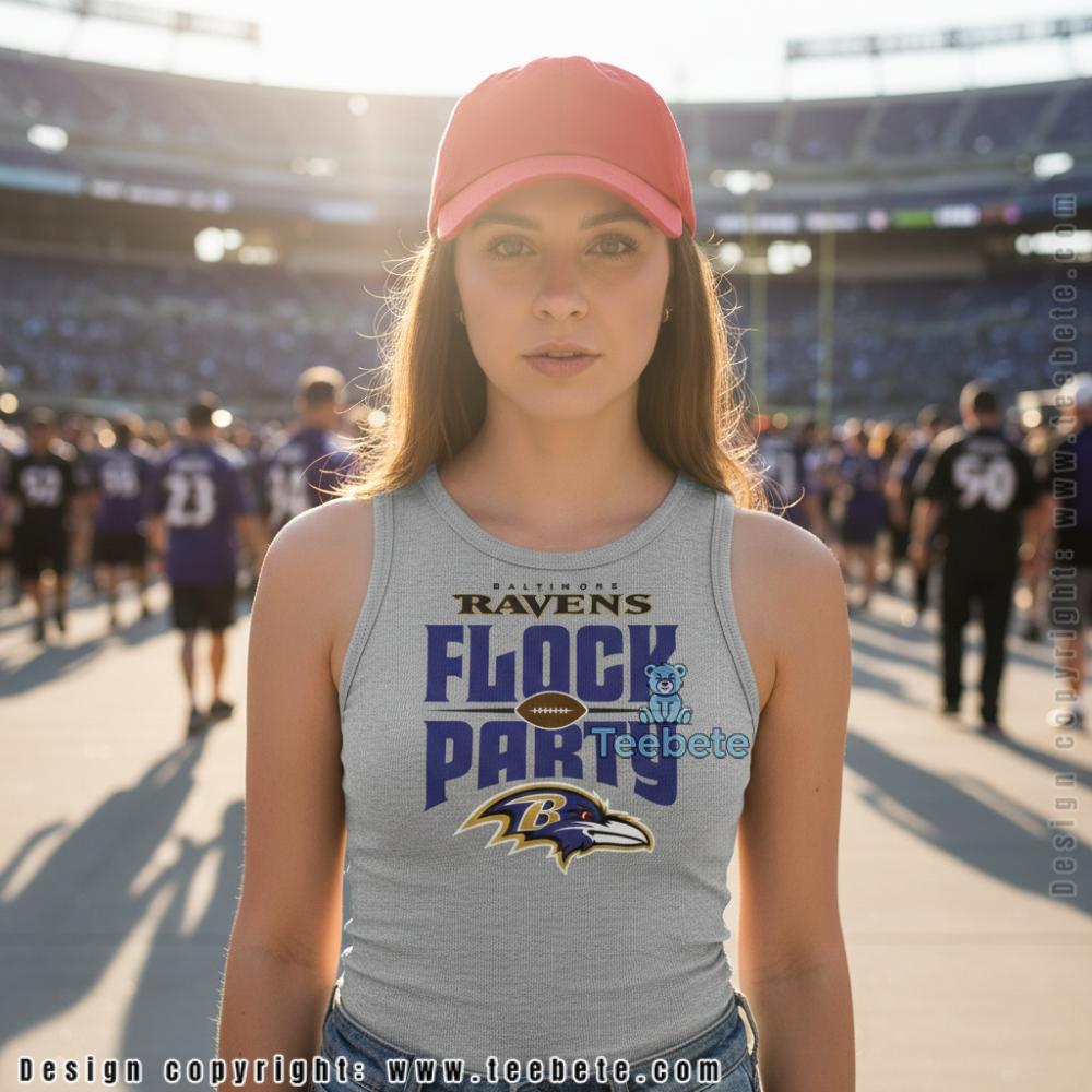 Baltimore Ravens Flock Party Football Fan Tanktop Baltimore Ravens Flock Party Football Fan Tanktop