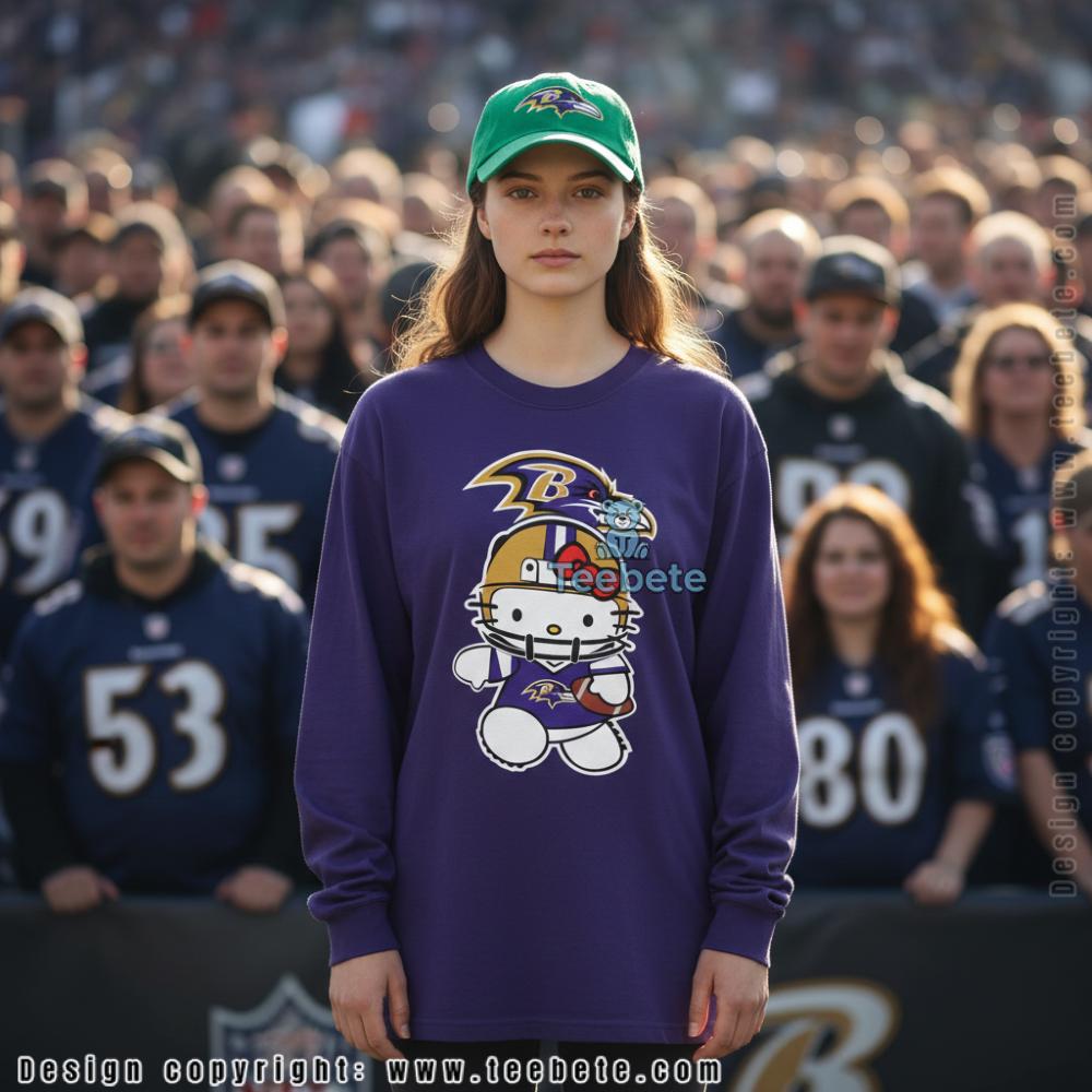 Baltimore Ravens Hello Kitty Cute Long Sleeve Baltimore Ravens Hello Kitty Cute Long Sleeve