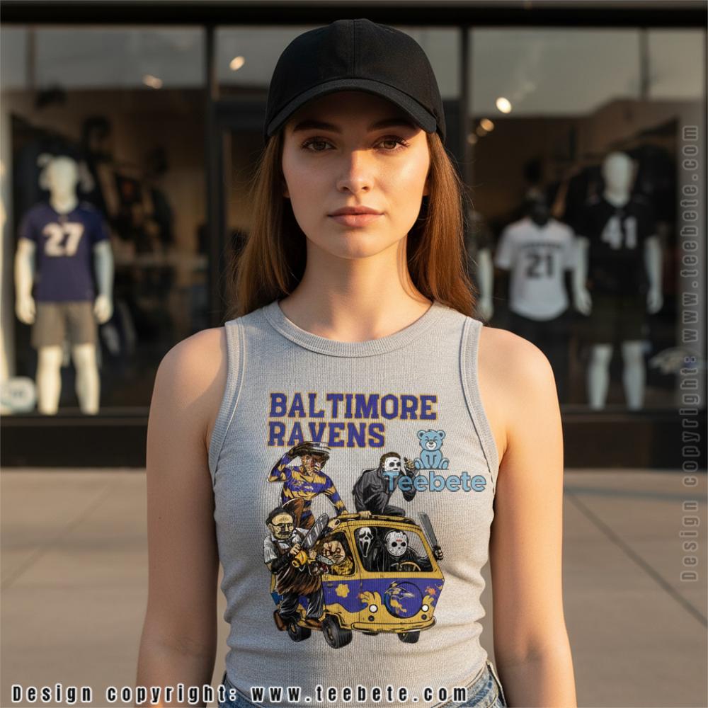 Baltimore Ravens Halloween Horror Squad Game Day Tanktop Baltimore Ravens Halloween Horror Squad Game Day Tanktop