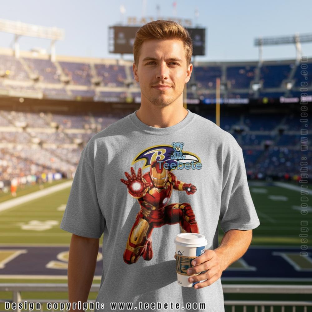 Baltimore Ravens Iron Man Avengers Sports Tee