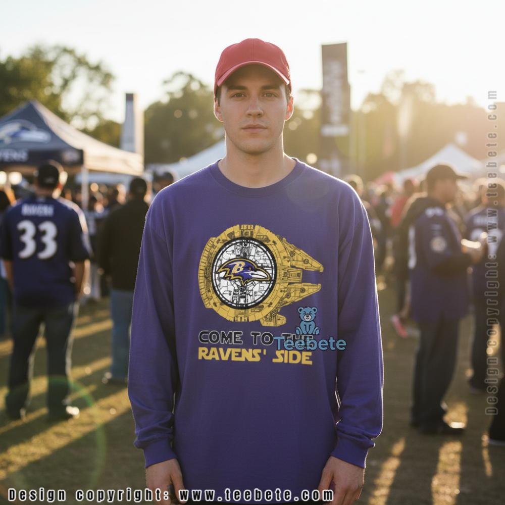 Baltimore Ravens Millennium Falcon Come To The Side Long Sleeve Baltimore Ravens Millennium Falcon Come To The Side Long Sleeve