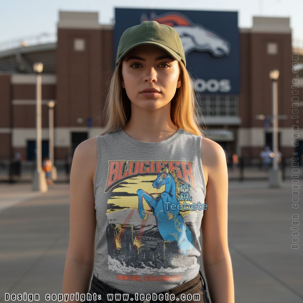 Blucifer Denver Airport Tanktop Blue Mustang Laser Eyes Blucifer Denver Airport Tanktop Blue Mustang Laser Eyes