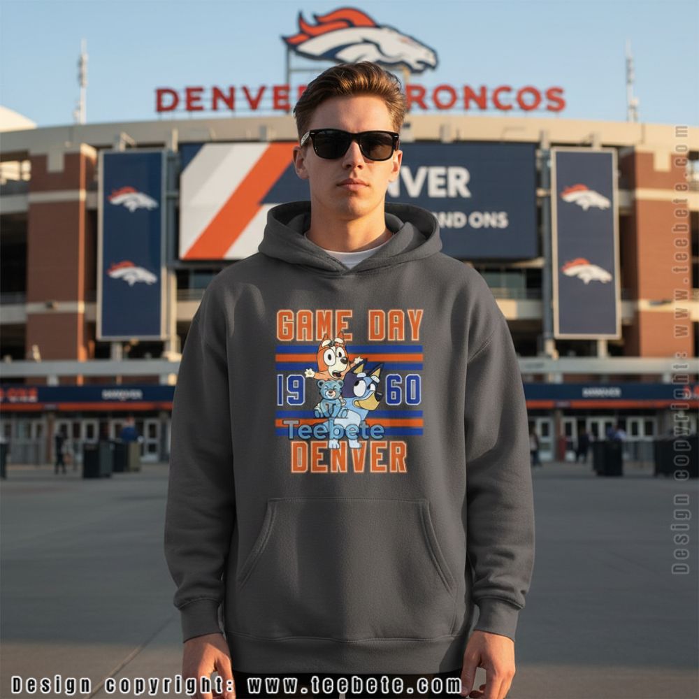 Bluey And Bingo Denver Broncos Game Day 1960 Hoodie Bluey And Bingo Denver Broncos Game Day 1960 Hoodie