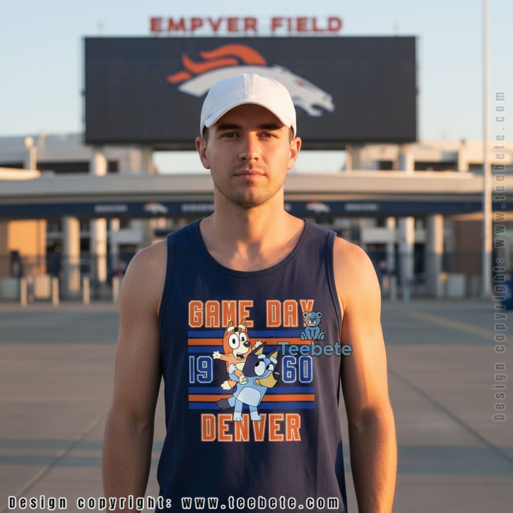 Bluey And Bingo Denver Broncos Game Day 1960 Tanktop Bluey And Bingo Denver Broncos Game Day 1960 Tanktop