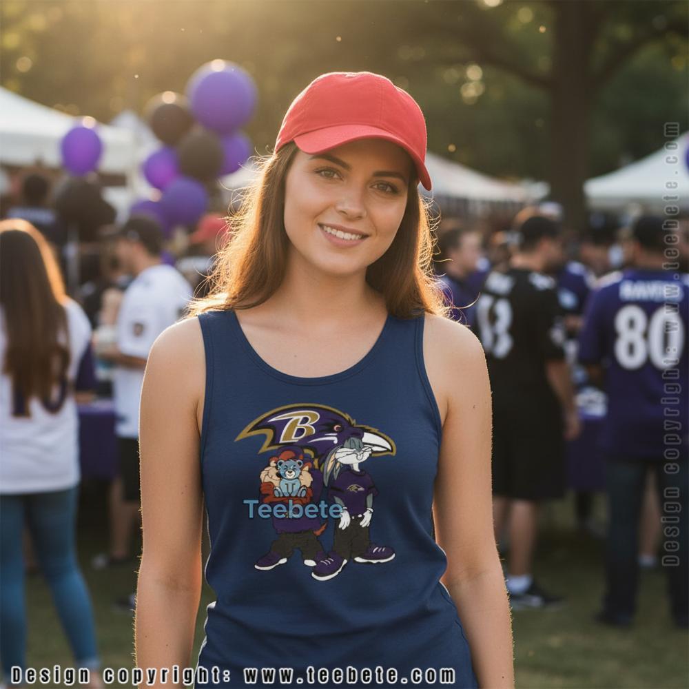Bugs Bunny and Taz Baltimore Ravens Looney Tunes Unisex Tanktop Bugs Bunny and Taz Baltimore Ravens Looney Tunes Unisex Tanktop