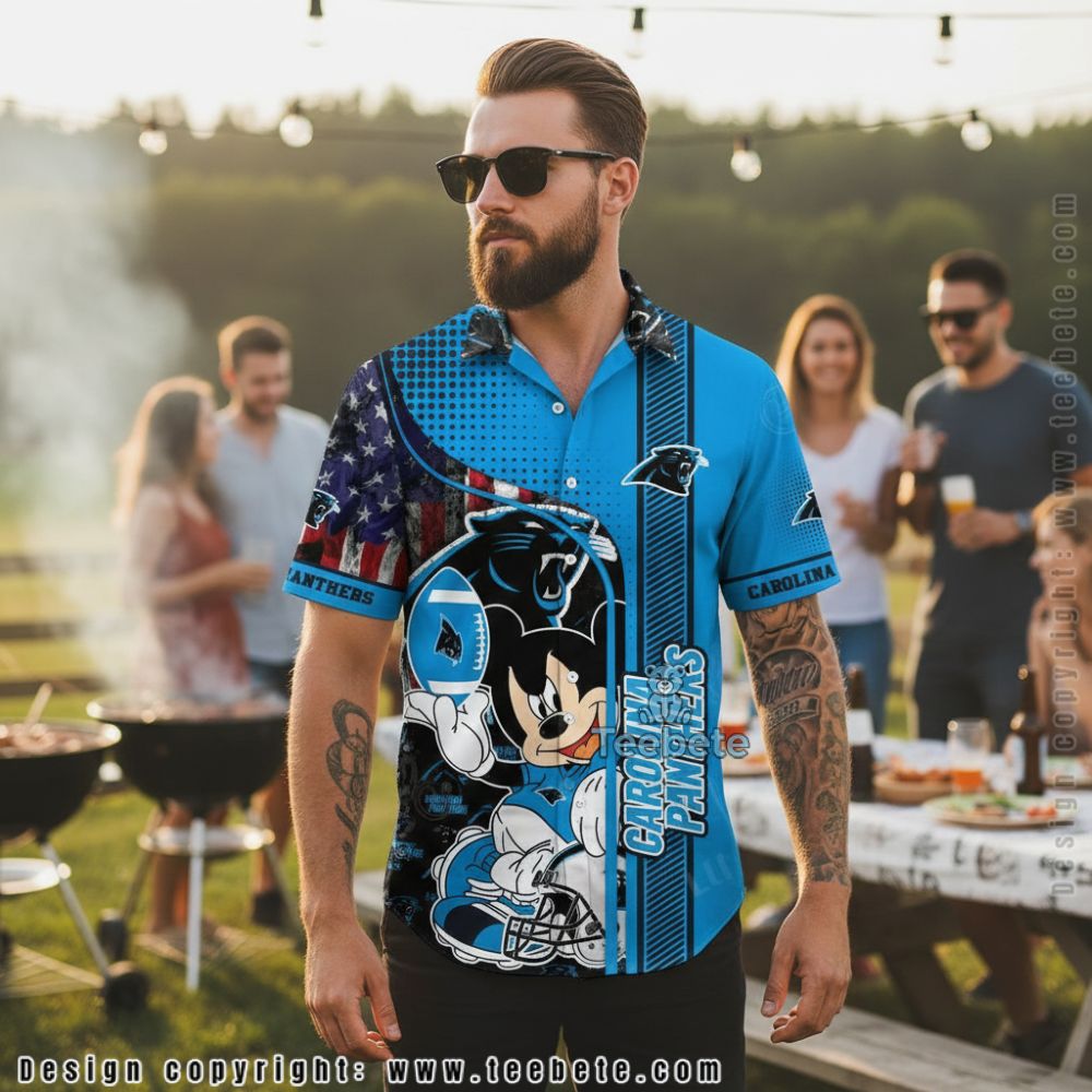 Carolina Panthers Homecoming Ready For War Tropical Palm Hawaiian Shirt