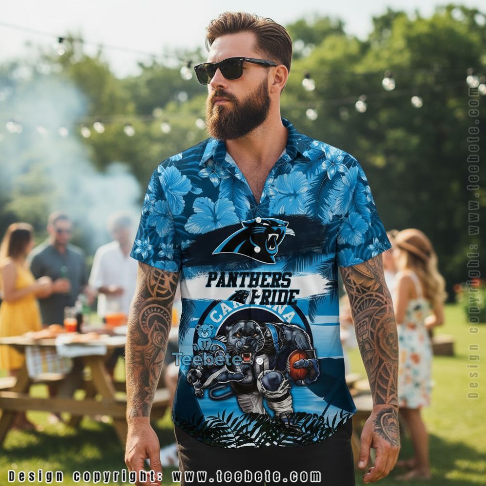 Carolina Panthers NFL Hawaiian Summer Graphic Shirt Carolina Panthers NFL Hawaiian Summer Graphic Shirt