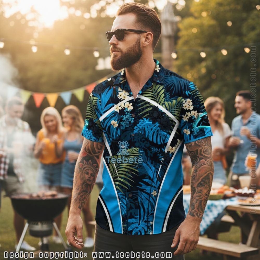 Carolina Panthers Tropical Floral Summer Hawaiian Shirt