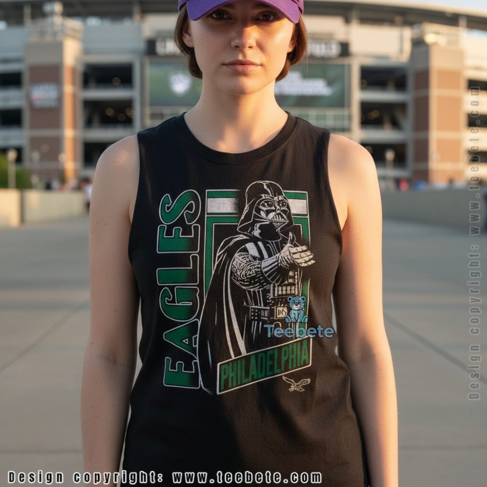 Darth Vader Philadelphia Eagles Midnight Green Fan Tanktop Darth Vader Philadelphia Eagles Midnight Green Fan Tanktop