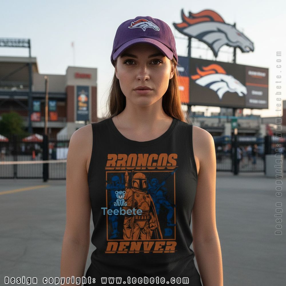 Denver Broncos Boba Fett Mandalorian Bounty Hunter Tanktop Denver Broncos Boba Fett Mandalorian Bounty Hunter Tanktop