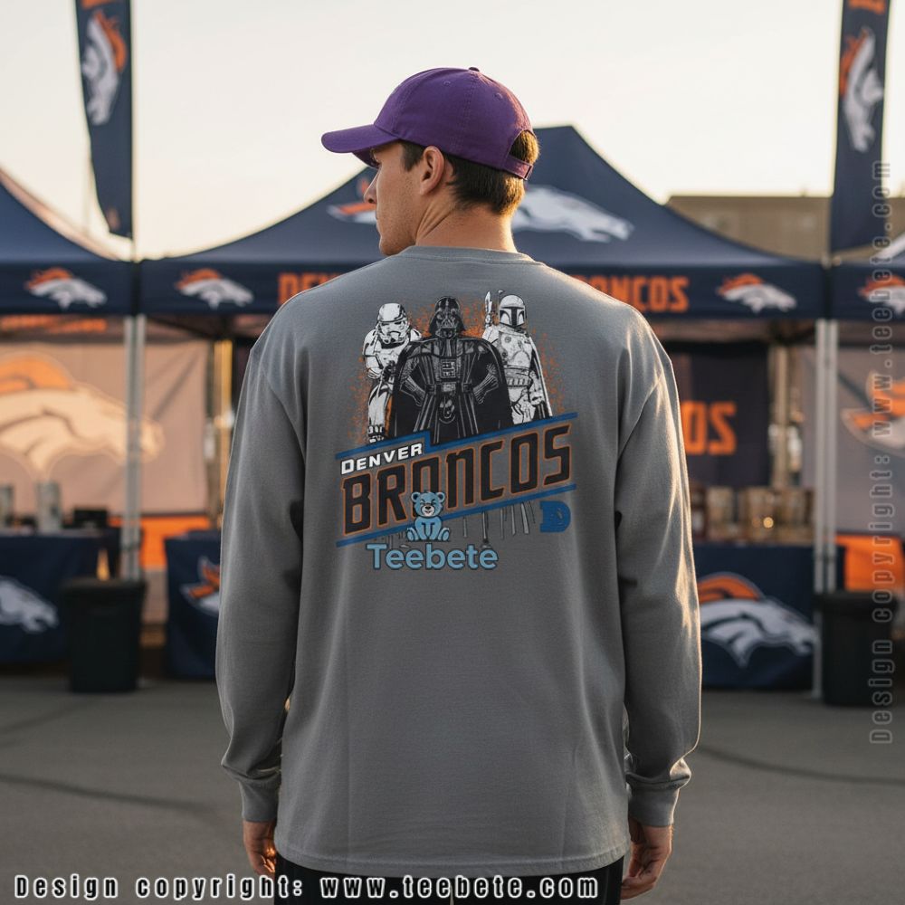 Denver Broncos Star Wars Mashup Darth Vader Stormtrooper Long Sleeve Denver Broncos Star Wars Mashup Darth Vader Stormtrooper Long Sleeve