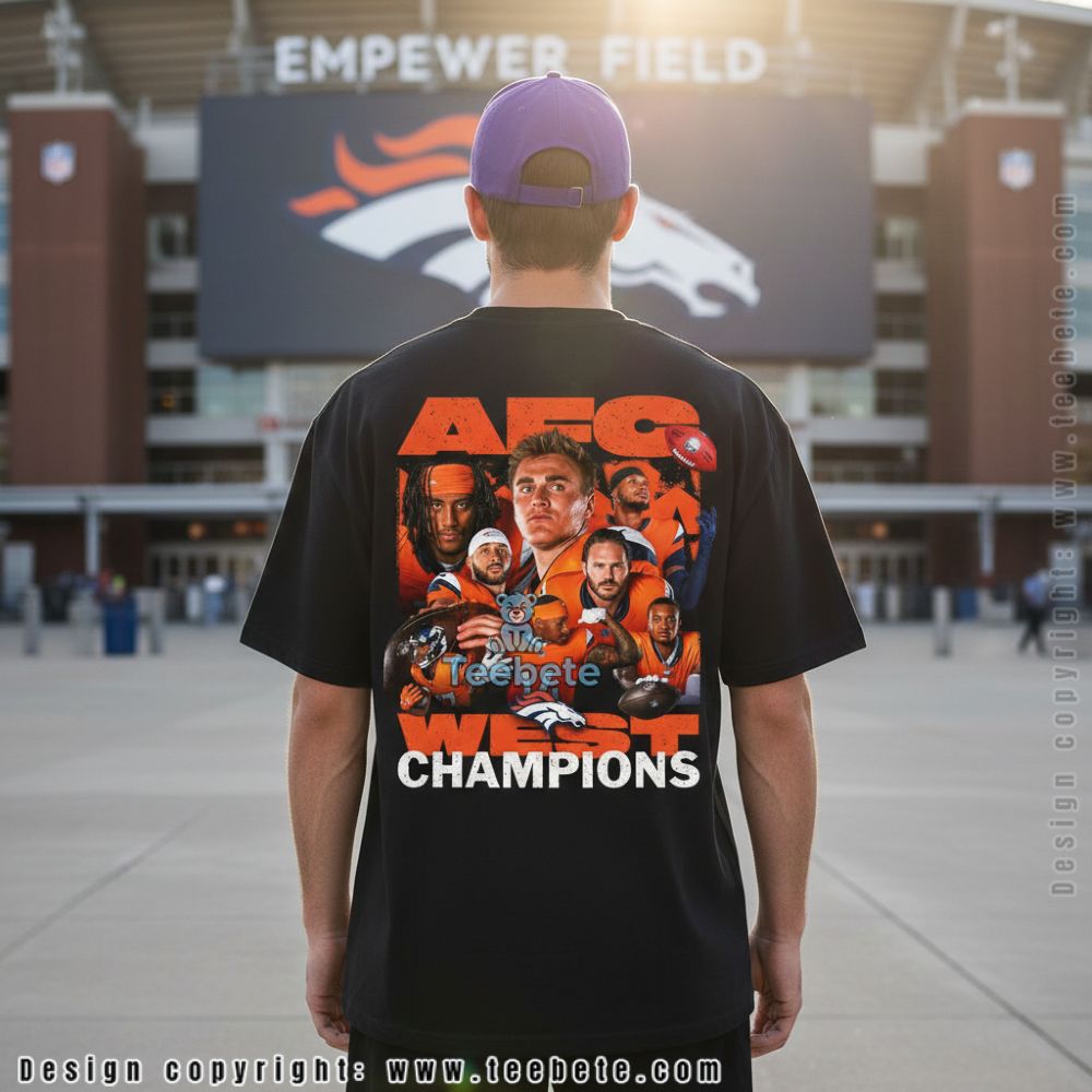 Denver Football Afc West Champions Celebration Shirt