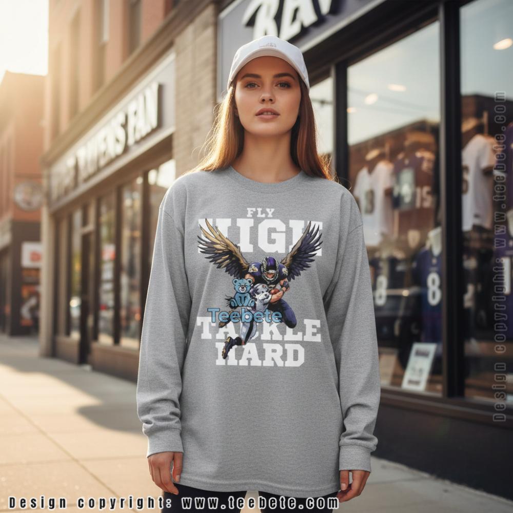 Fly High Tackle Hard Raven Long Sleeve Fly High Tackle Hard Raven Long Sleeve