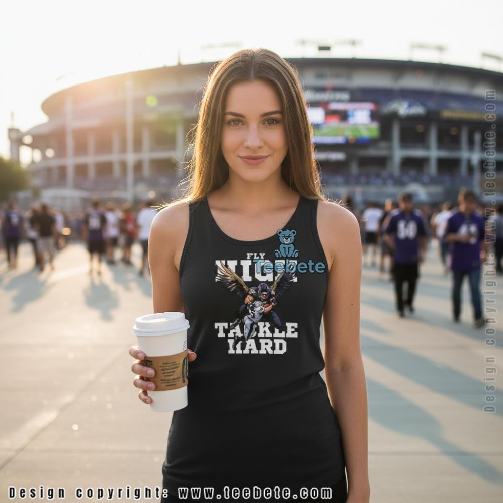 Fly High Tackle Hard Raven Tanktop Fly High Tackle Hard Raven Tanktop