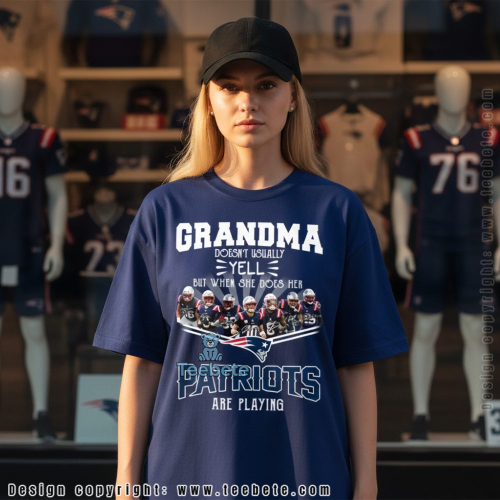 Funny New England Patriots Grandma Gameday Football Fan Tee