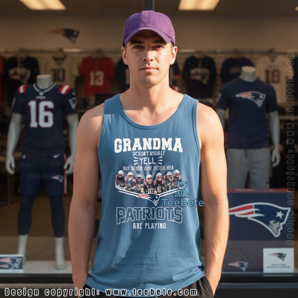 Funny New England Patriots Grandma Gameday Football Fan Tanktop Funny New England Patriots Grandma Gameday Football Fan Tanktop