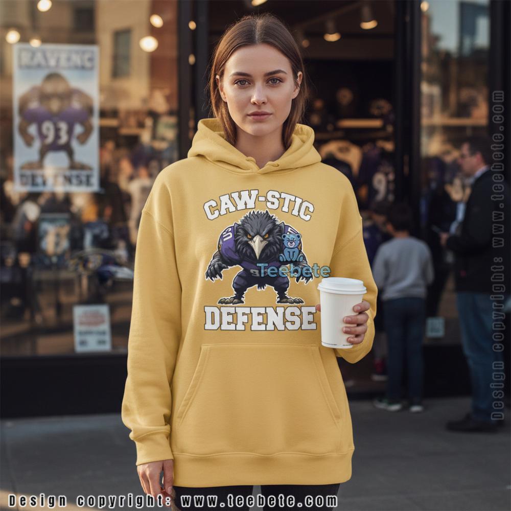 Funny Ravens Pun Caw-stic Defense Vintage Hoodie Funny Ravens Pun Caw-stic Defense Vintage Hoodie