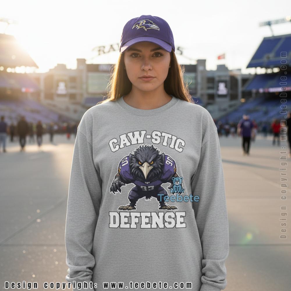 Funny Ravens Pun Caw-stic Defense Vintage Long Sleeve Funny Ravens Pun Caw-stic Defense Vintage Long Sleeve