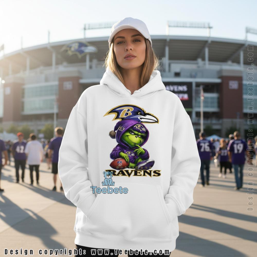 Grinch Baltimore Ravens Football Lover Hoodie Grinch Baltimore Ravens Football Lover Hoodie