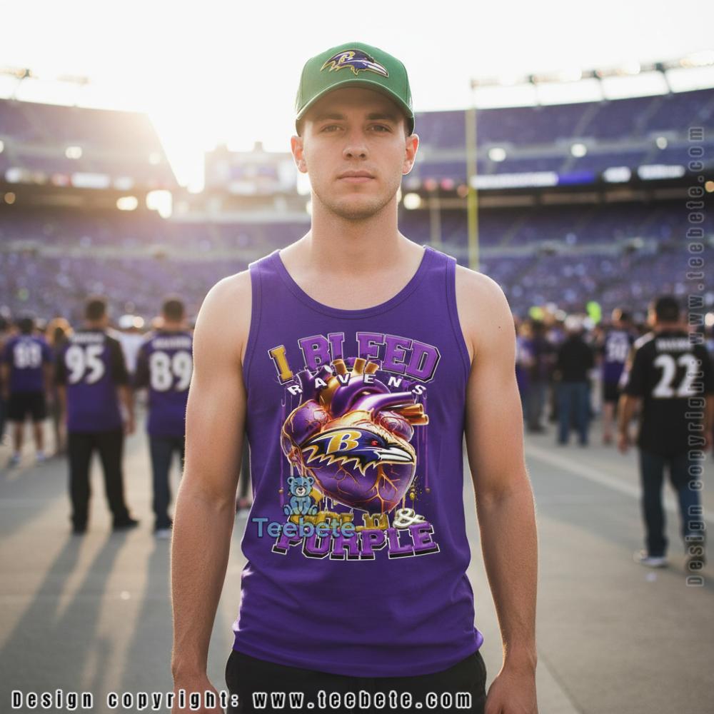 I Bleed Purple and Gold Baltimore Ravens Tanktop I Bleed Purple and Gold Baltimore Ravens Tanktop