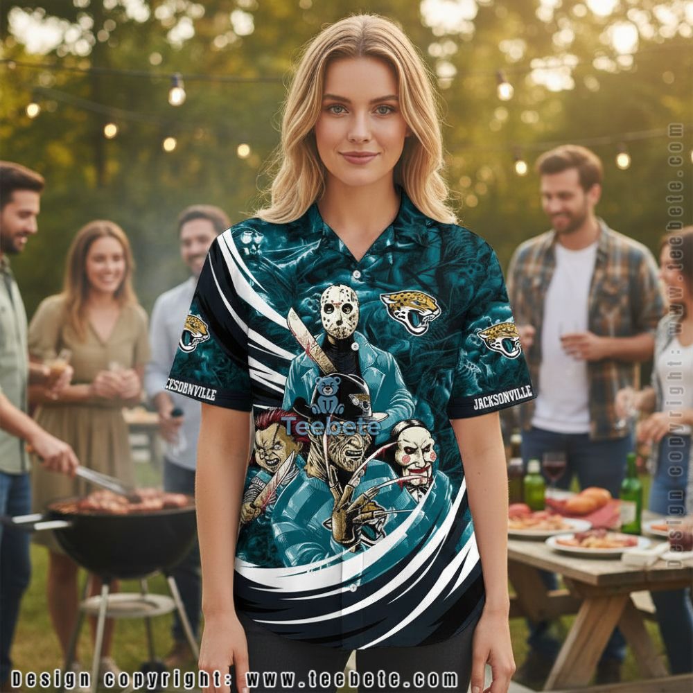 Jacksonville Jaguars Jason Freddy Chucky Slasher Halloween Hawaiian Shirt