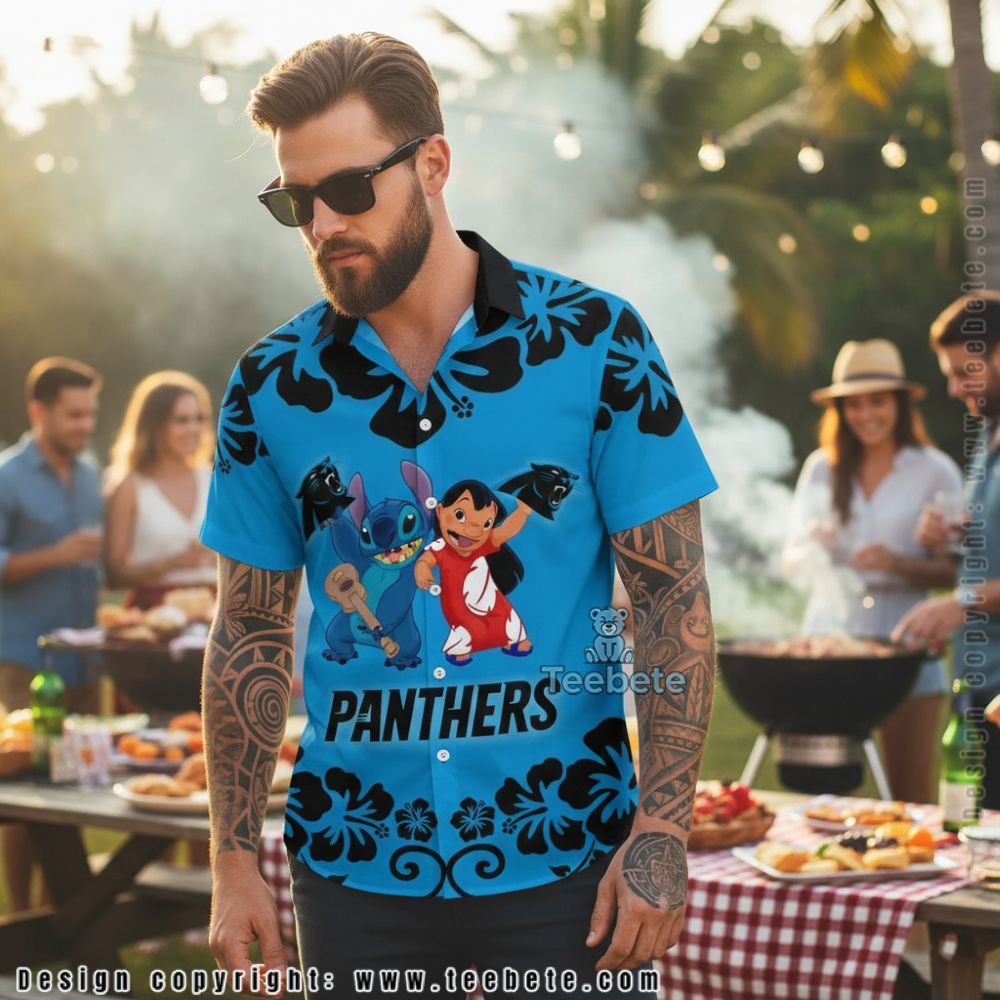 Custom Name Carolina Panthers Football Team Spirit Button Up Shirt