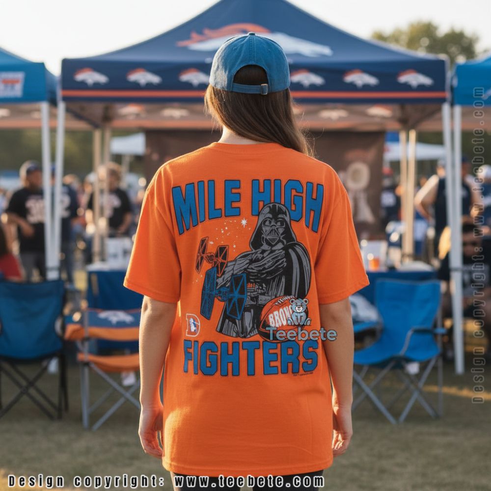 Mile High Fighters Darth Vader Broncos Vintage Shirt