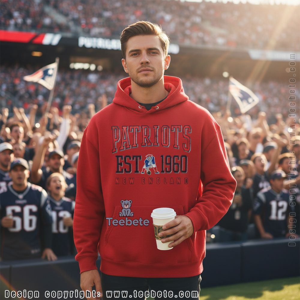 New England Patriots Established 1960 Vintage Graphic Hoodie New England Patriots Established 1960 Vintage Graphic Hoodie