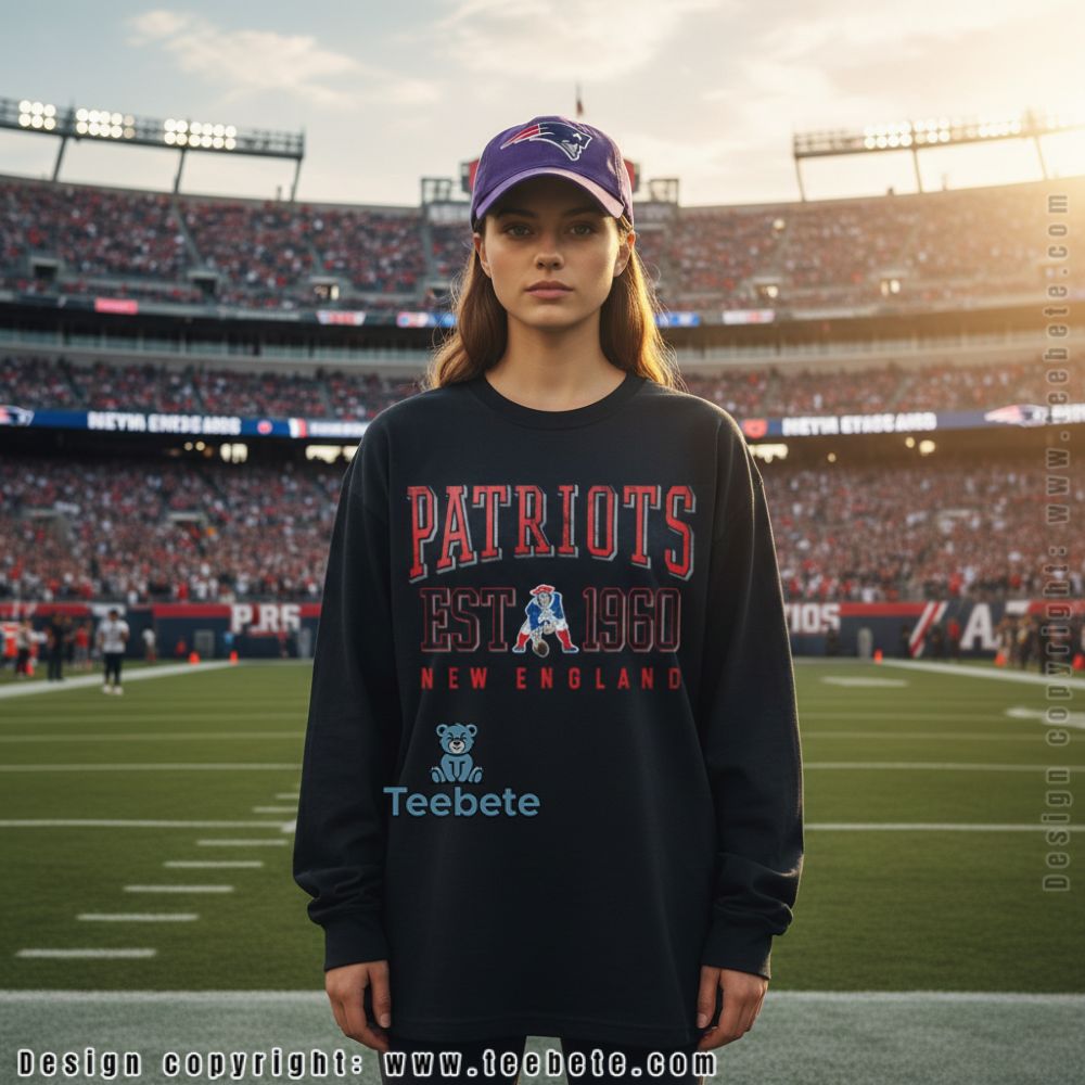 New England Patriots Established 1960 Vintage Graphic Long Sleeve New England Patriots Established 1960 Vintage Graphic Long Sleeve