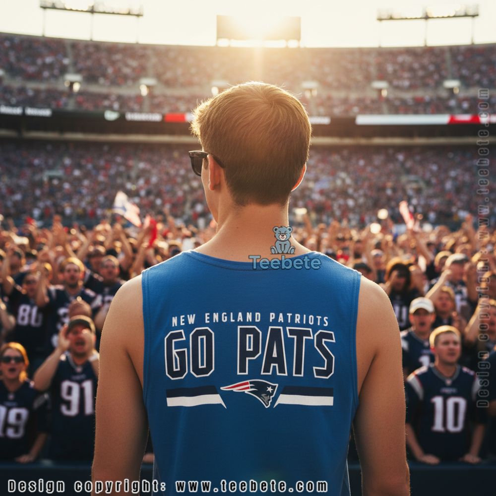 New England Patriots Go Pats Team Slogan Tanktop New England Patriots Go Pats Team Slogan Tanktop