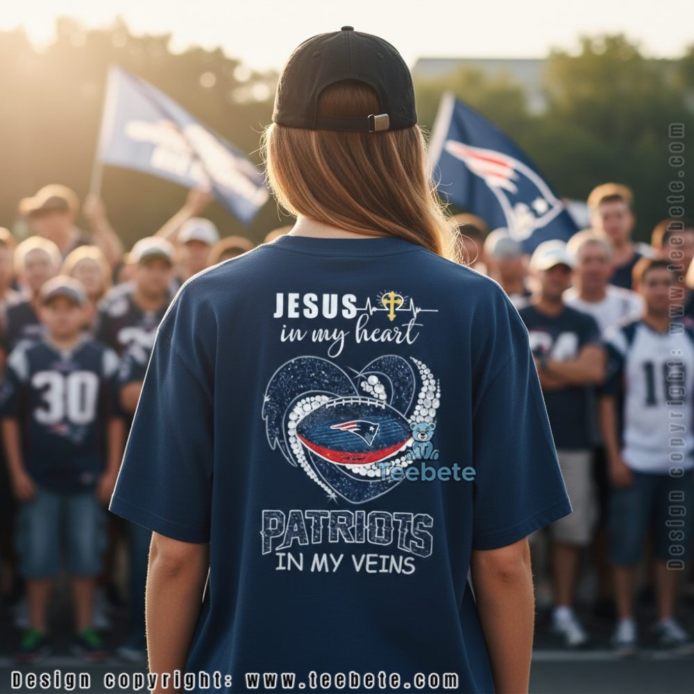 New England Patriots Jesus In My Heart Shirt