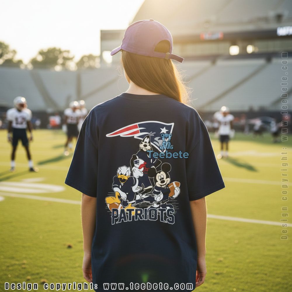 New England Patriots Mickey Mouse Donald Duck Goofy Shirt For Disney Fan