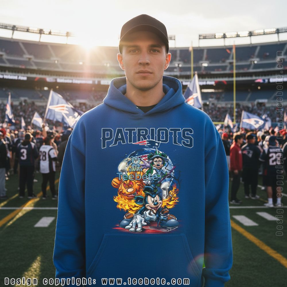 New England Patriots Mickey Mouse Halloween Pumpkin Spooky Season Hoodie New England Patriots Mickey Mouse Halloween Pumpkin Spooky Season Hoodie