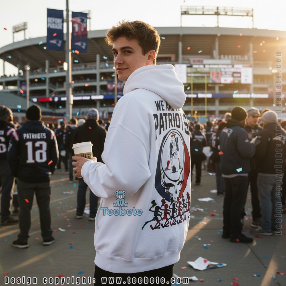 New England Patriots We Are All Patriots Grateful Dead Skull Hoodie New England Patriots We Are All Patriots Grateful Dead Skull Hoodie