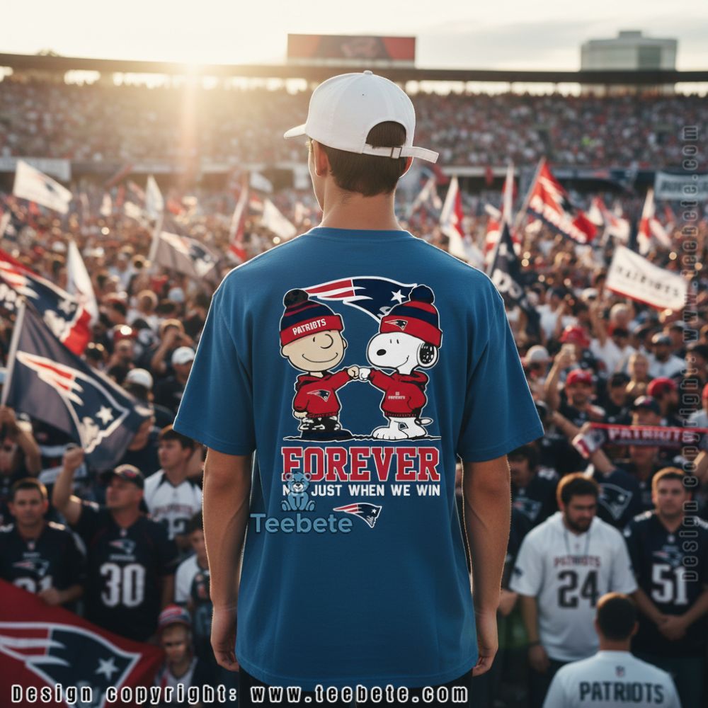 Patriots Charlie Brown Snoopy Forever Not Just When We Win Shirt