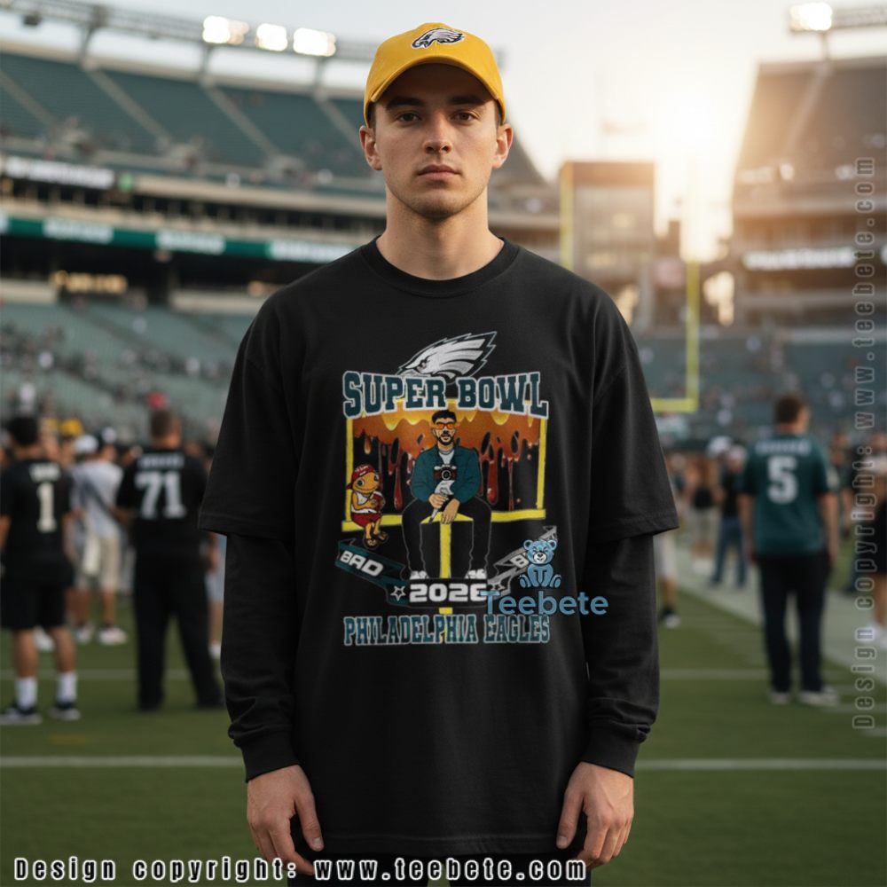 Philadelphia Eagles Bad Bunny 2026 Championship Victory Long Sleeve Philadelphia Eagles Bad Bunny 2026 Championship Victory Long Sleeve
