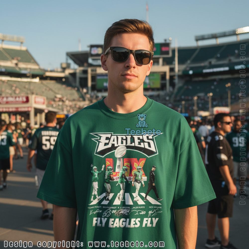 Philadelphia Eagles Fly Eagles Fly Super Bowl Lix Champions Shirt
