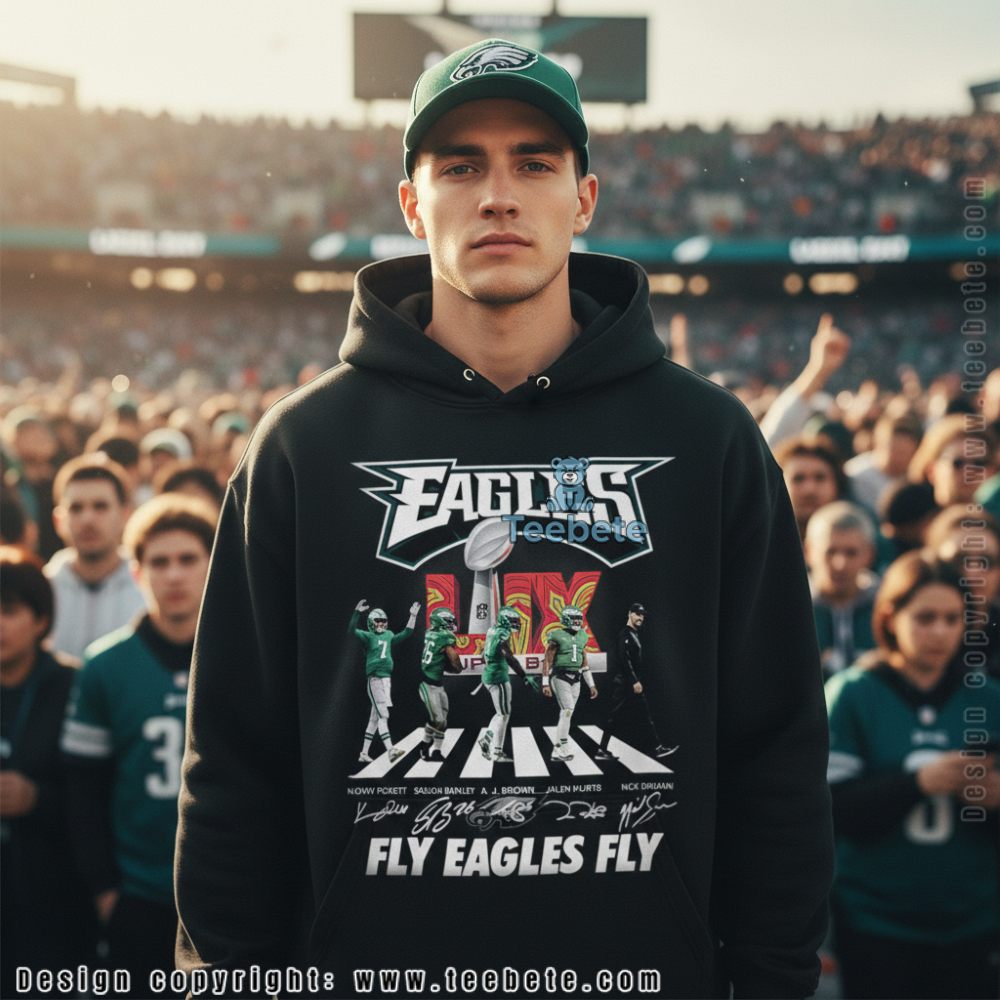 Philadelphia Eagles Fly Eagles Fly Super Bowl Lix Champions Hoodie Philadelphia Eagles Fly Eagles Fly Super Bowl Lix Champions Hoodie