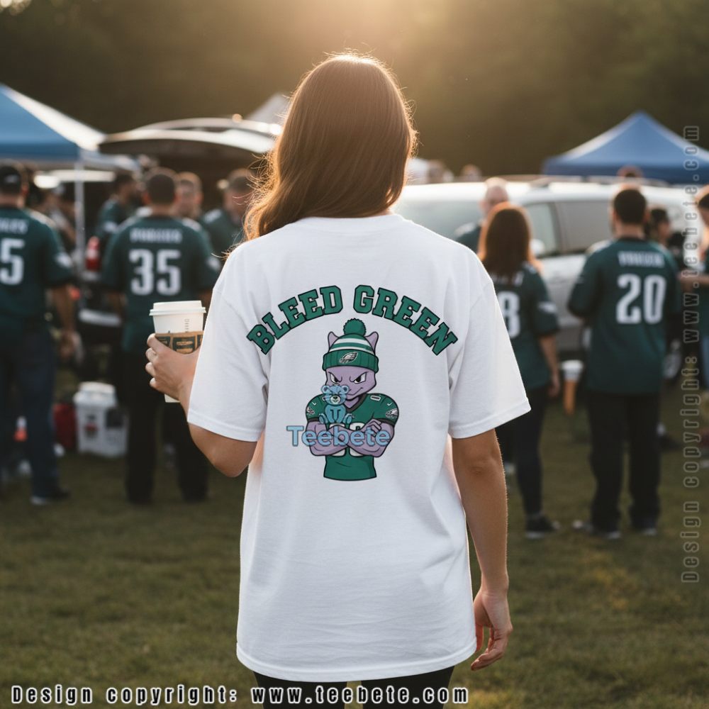 Philadelphia Eagles Mewtwo Bleed Green Pokemon Fan Shirt