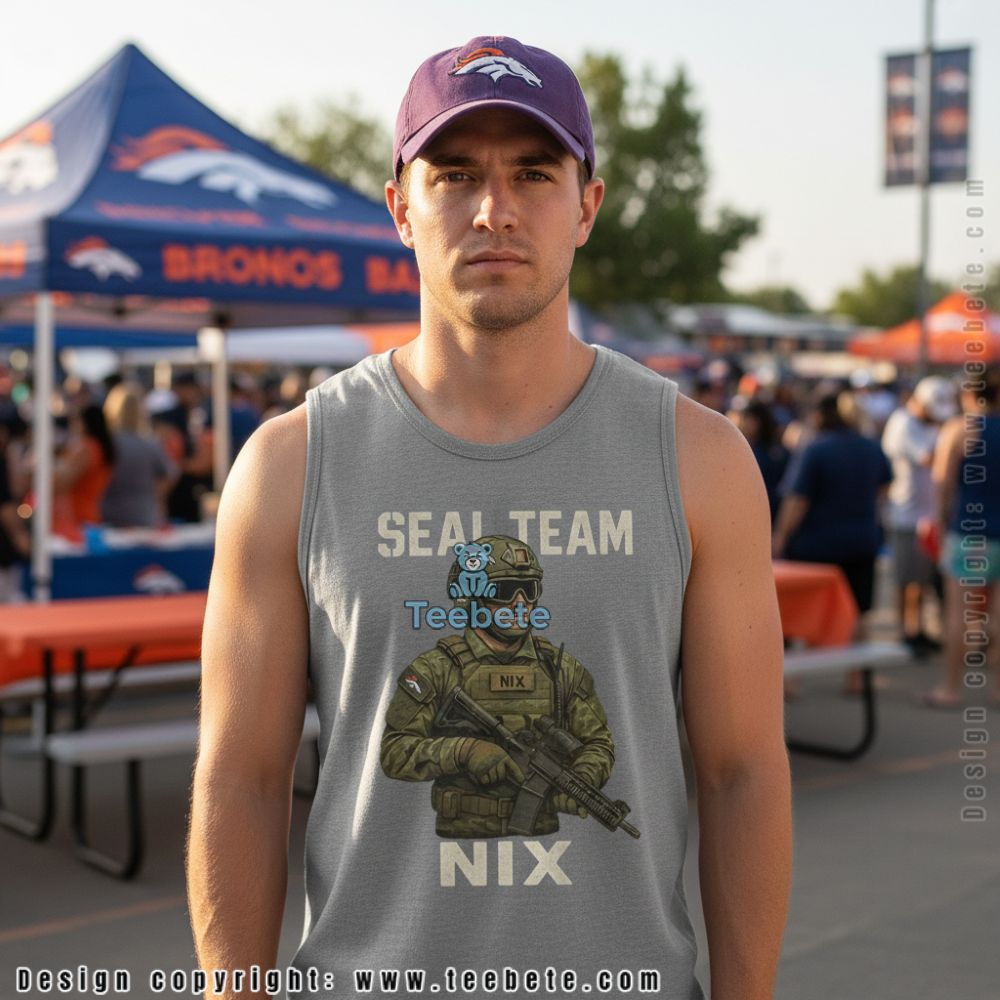 Seal Team Nix Patriotic Military Inspired Denver Football Tanktop Seal Team Nix Patriotic Military Inspired Denver Football Tanktop