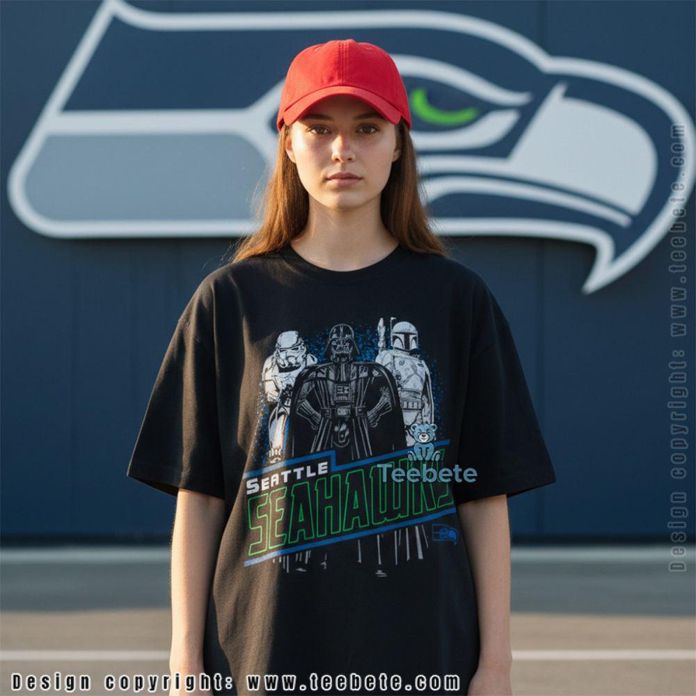 Seattle Seahawks Darth Vader Boba Fett Stormtrooper Characters Shirt