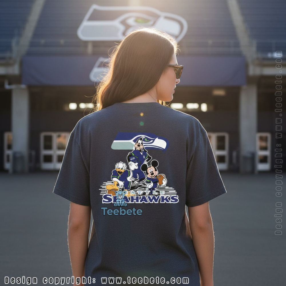 Seattle Seahawks Disney Mickey Mouse And Friends Football Shirt