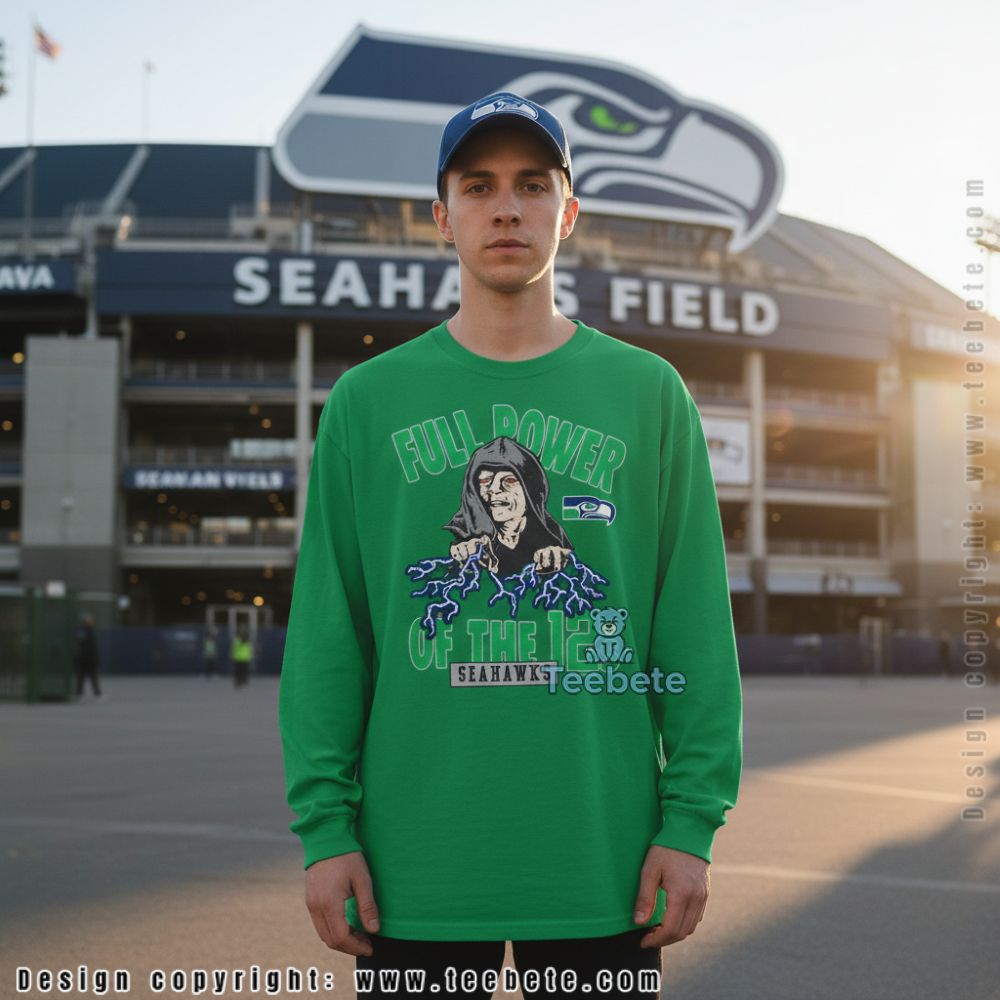 Seattle Seahawks Galactic Empire Full Power Of The 12S Long Sleeve Seattle Seahawks Galactic Empire Full Power Of The 12S Long Sleeve
