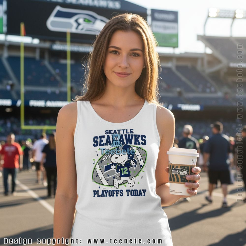 Seattle Seahawks Snoopy Playoffs Today Unisex Tanktop Seattle Seahawks Snoopy Playoffs Today Unisex Tanktop