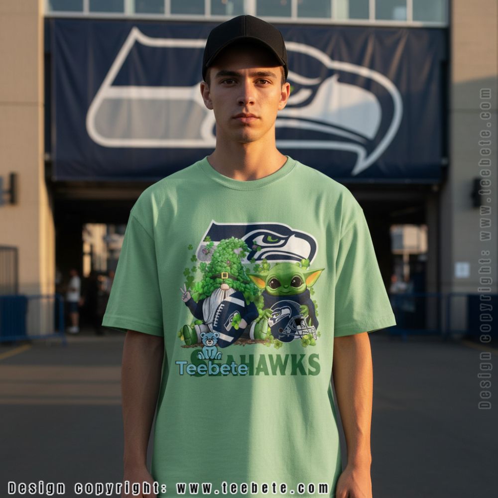 Seattle Seahawks St Patricks Day Cartoon Teen Shirt