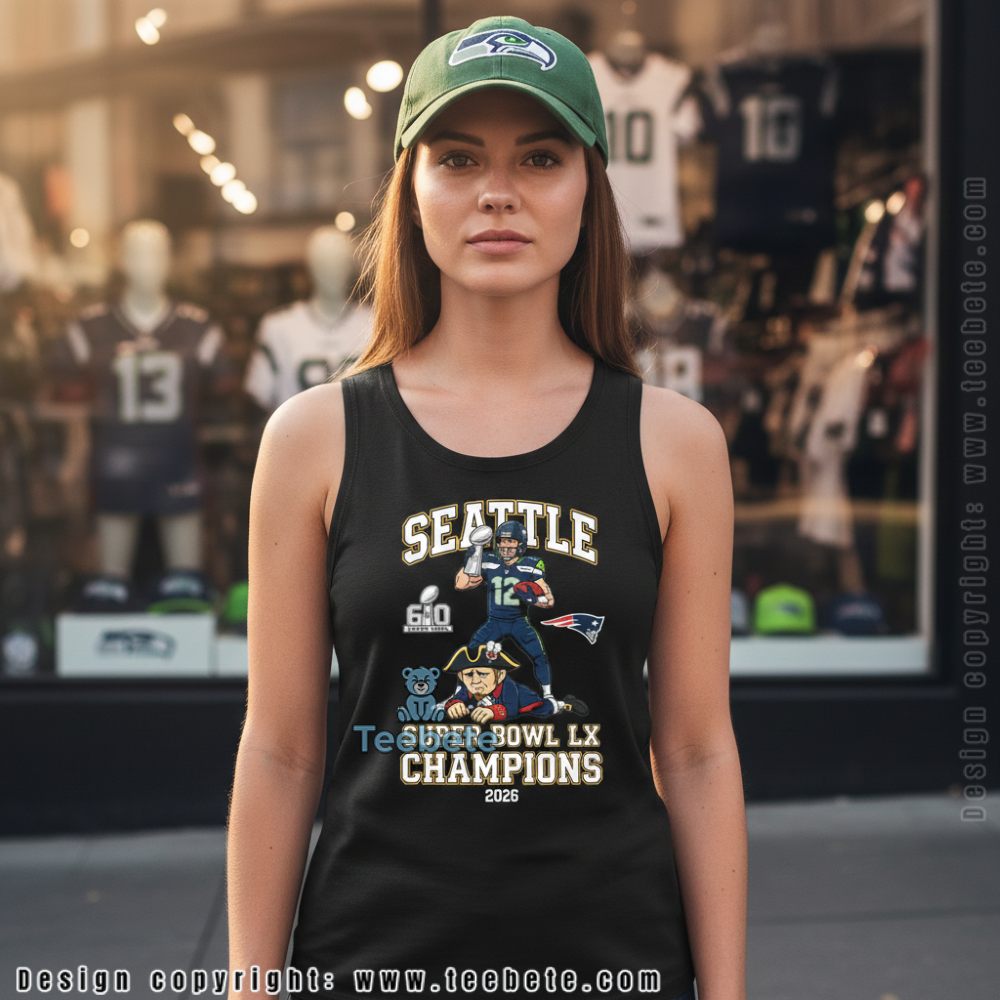 Seattle Seahawks Super Bowl LX Victory Graphic Tanktop Seattle Seahawks Super Bowl LX Victory Graphic Tanktop